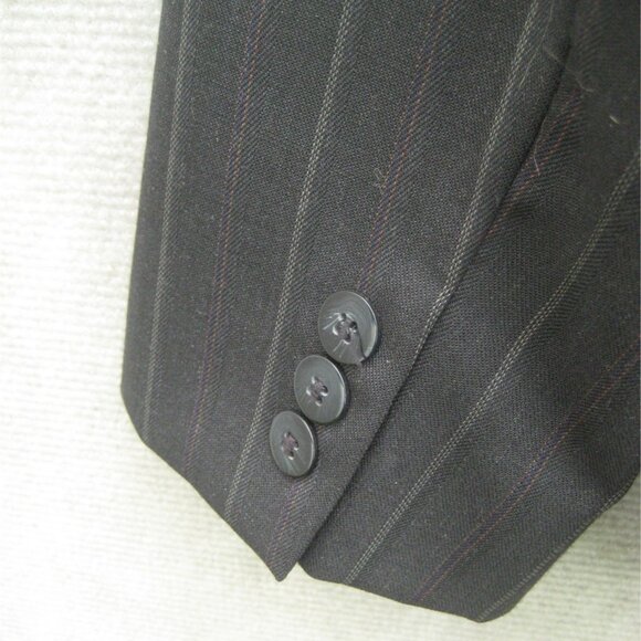Jones New York Blazer 14 Stretch Single Breasted One Button Stripe - Picture 6 of 13